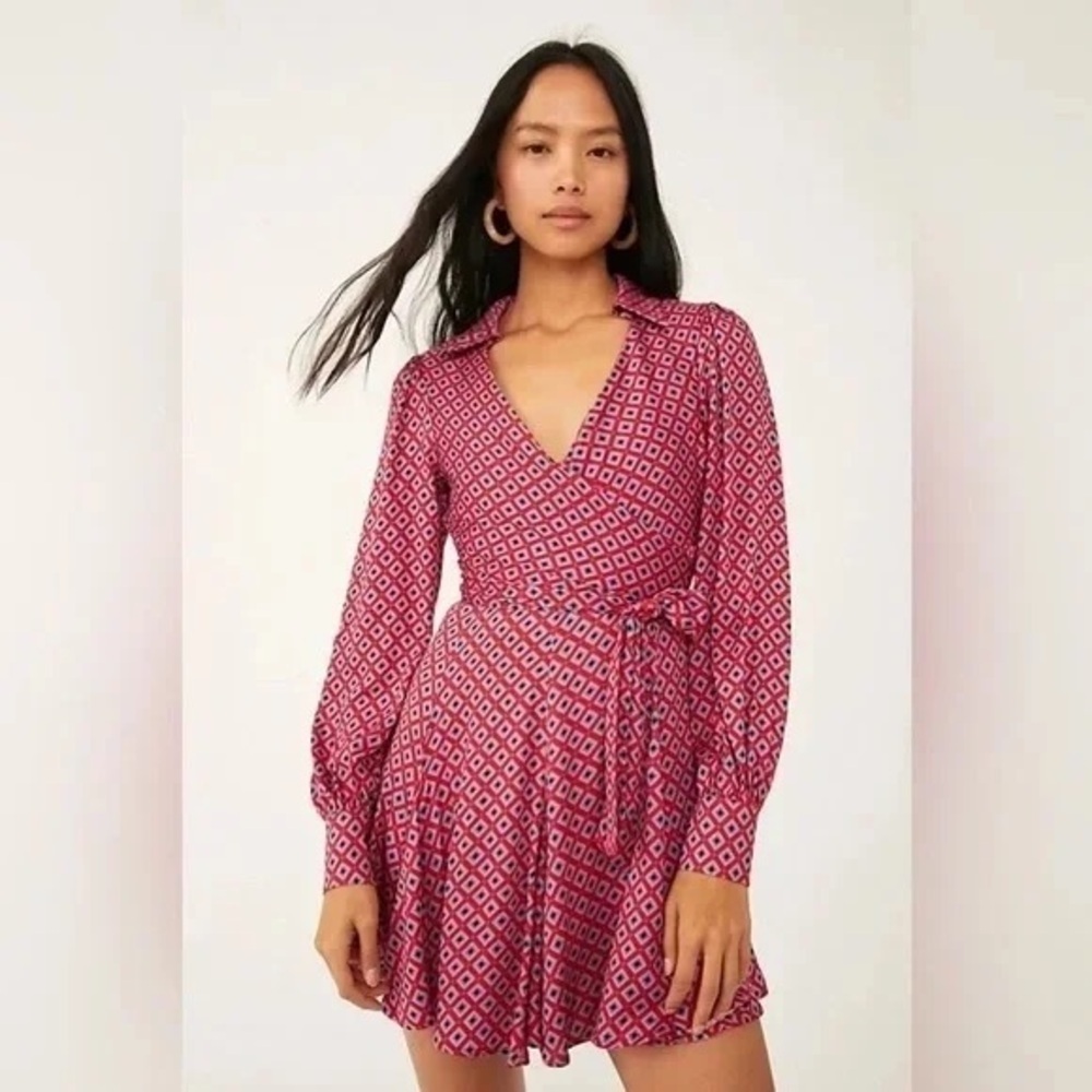 Free People | It Takes Two Sleeve Mini Dress Pink Size Small